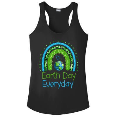 Earth Day Everyday Rainbow Design Earth Day Ladies PosiCharge Competitor Racerback Tank