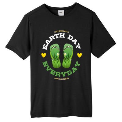 Earth Day Everyday Love Our Earth Green Flip Flop Gift Tall Fusion ChromaSoft Performance T-Shirt