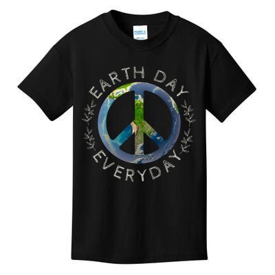 Earth Day Everyday World Global Peace On Earth Sign Kids T-Shirt