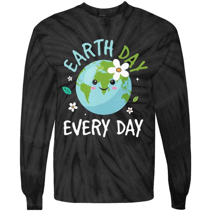 Earth Day Everyday Environment Earth Day 2024 Tie-Dye Long Sleeve Shirt