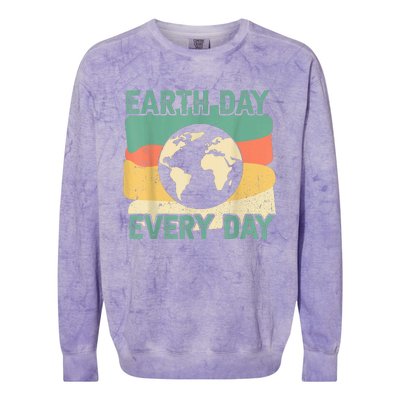 Earth Day Every Day Colorblast Crewneck Sweatshirt