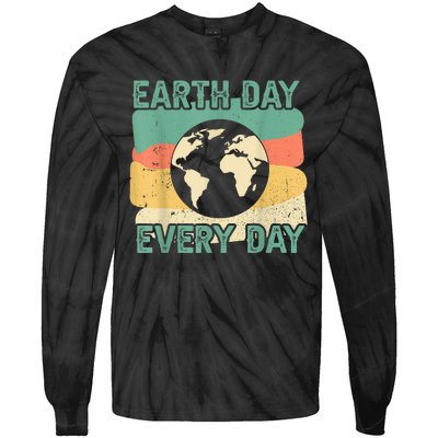 Earth Day Every Day Tie-Dye Long Sleeve Shirt