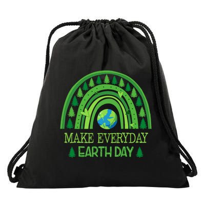 Earth Day Everyday Rainbow 2024 Drawstring Bag