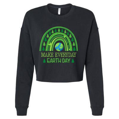 Earth Day Everyday Rainbow 2024 Cropped Pullover Crew