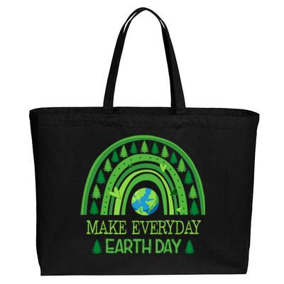 Earth Day Everyday Rainbow 2024 Cotton Canvas Jumbo Tote