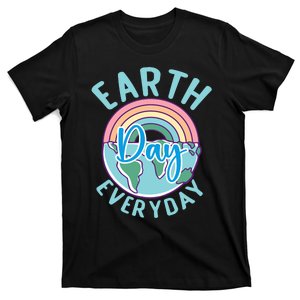 Earth Day Everyday Rainbow Heart Teacher T-Shirt