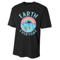 Earth Day Everyday Rainbow Heart Teacher Performance Sprint T-Shirt