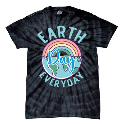 Earth Day Everyday Rainbow Heart Teacher Tie-Dye T-Shirt