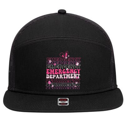 Emergency Department Er Nurse Bunny 7 Panel Mesh Trucker Snapback Hat