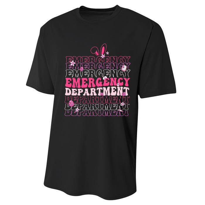 Emergency Department Er Nurse Bunny Performance Sprint T-Shirt