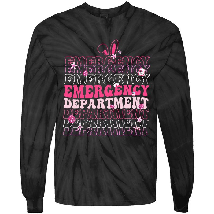 Emergency Department Er Nurse Bunny Tie-Dye Long Sleeve Shirt