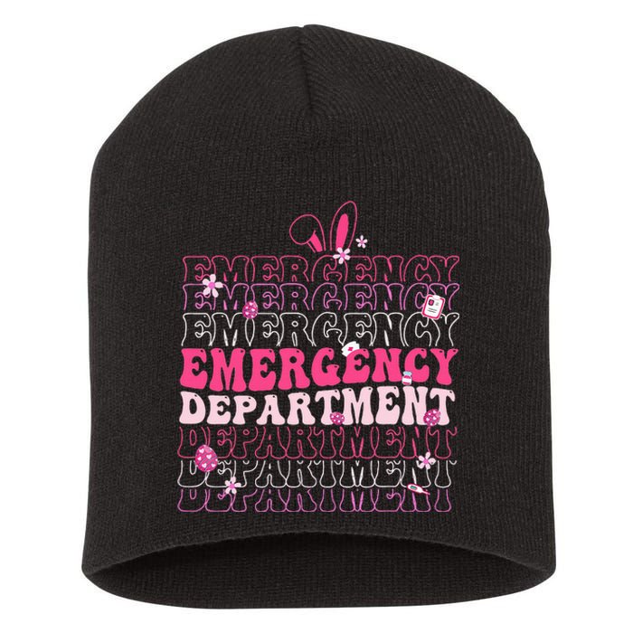 Emergency Department Er Nurse Bunny Short Acrylic Beanie