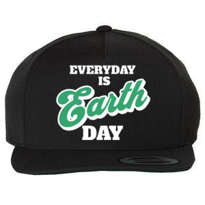 Earth Day Everyday Day Is Earth Day Climate Change Planet Meaningful Gift Wool Snapback Cap