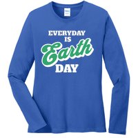 Earth Day Everyday Day Is Earth Day Climate Change Planet Meaningful Gift Ladies Long Sleeve Shirt