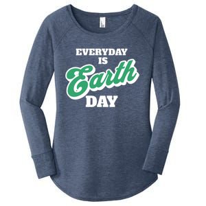 Earth Day Everyday Day Is Earth Day Climate Change Planet Meaningful Gift Women's Perfect Tri Tunic Long Sleeve Shirt