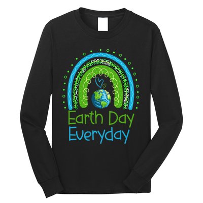 Earth Day Everyday Rainbow Design Earth Day Long Sleeve Shirt