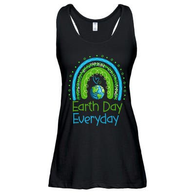 Earth Day Everyday Rainbow Design Earth Day Ladies Essential Flowy Tank