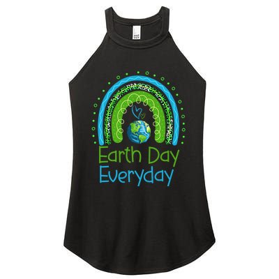 Earth Day Everyday Rainbow Design Earth Day Women's Perfect Tri Rocker Tank