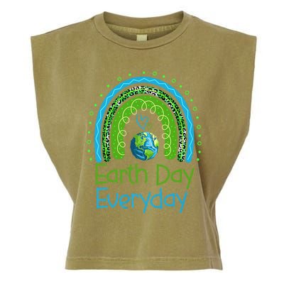 Earth Day Everyday Rainbow Design Earth Day Garment-Dyed Women's Muscle Tee