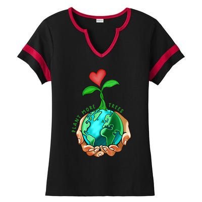 Earth Day Everyday Plant More Trees Save Our Climate Change Cool Gift Ladies Halftime Notch Neck Tee