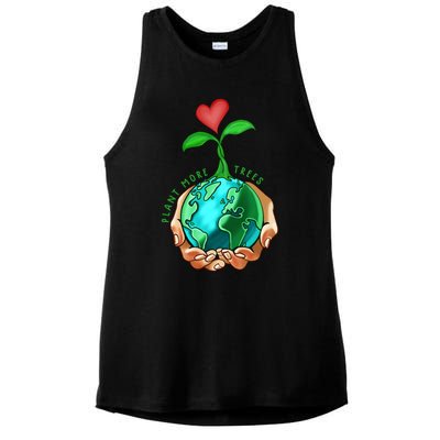 Earth Day Everyday Plant More Trees Save Our Climate Change Cool Gift Ladies PosiCharge Tri-Blend Wicking Tank