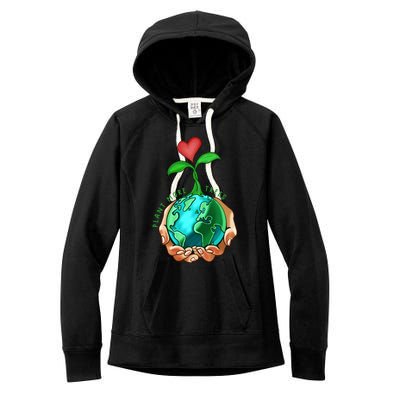 Earth Day Everyday Plant More Trees Save Our Climate Change Cool Gift Women's Fleece Hoodie