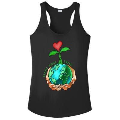 Earth Day Everyday Plant More Trees Save Our Climate Change Cool Gift Ladies PosiCharge Competitor Racerback Tank