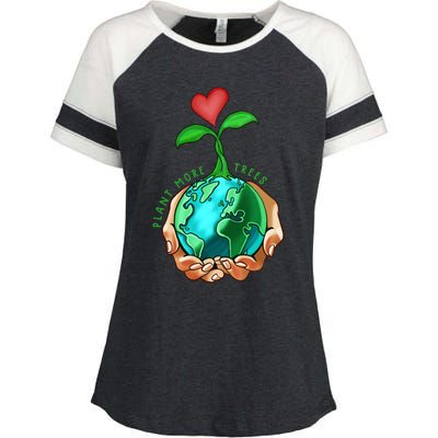 Earth Day Everyday Plant More Trees Save Our Climate Change Cool Gift Enza Ladies Jersey Colorblock Tee