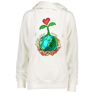 Earth Day Everyday Plant More Trees Save Our Climate Change Cool Gift Womens Funnel Neck Pullover Hood