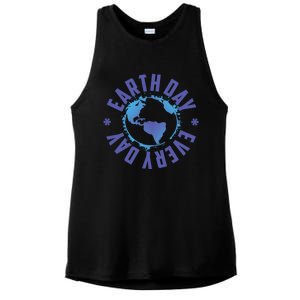 Earth Day Every Day Science Teacher Geology Geologist Gift Ladies PosiCharge Tri-Blend Wicking Tank