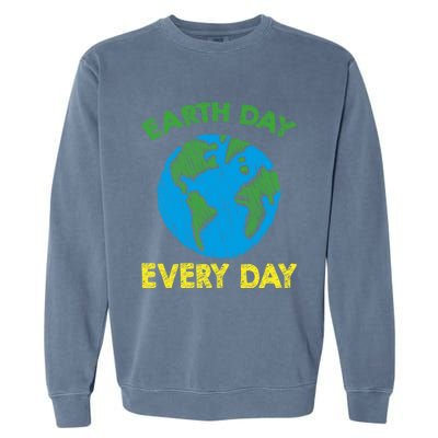 Earth Day Everyday Save Planet Nature Love Environtal Cute Gift Garment-Dyed Sweatshirt