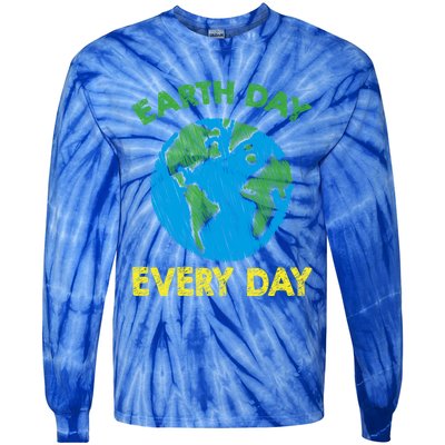 Earth Day Everyday Save Planet Nature Love Environtal Cute Gift Tie-Dye Long Sleeve Shirt