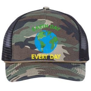 Earth Day Everyday Save Planet Nature Love Environtal Cute Gift Retro Rope Trucker Hat Cap