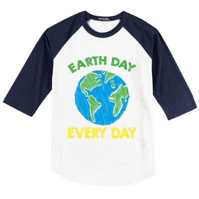 Earth Day Everyday Save Planet Nature Love Environtal Cute Gift Baseball Sleeve Shirt