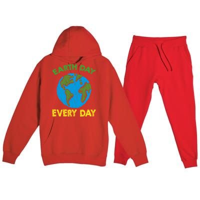 Earth Day Everyday Save Planet Nature Love Environtal Cute Gift Premium Hooded Sweatsuit Set