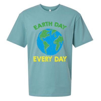 Earth Day Everyday Save Planet Nature Love Environtal Cute Gift Sueded Cloud Jersey T-Shirt