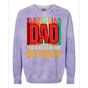 Electrician Dad Colorblast Crewneck Sweatshirt