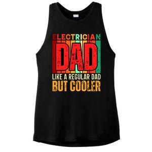 Electrician Dad Ladies PosiCharge Tri-Blend Wicking Tank