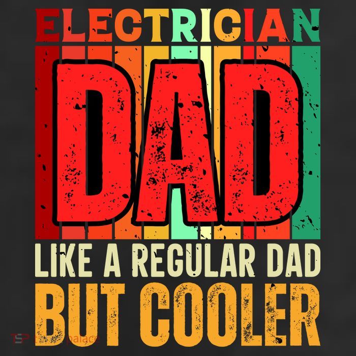 Electrician Dad 7 Panel Mesh Trucker Snapback Hat