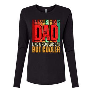 Electrician Dad Womens Cotton Relaxed Long Sleeve T-Shirt