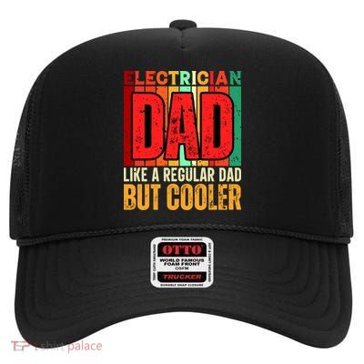 Electrician Dad High Crown Mesh Back Trucker Hat