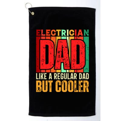 Electrician Dad Platinum Collection Golf Towel