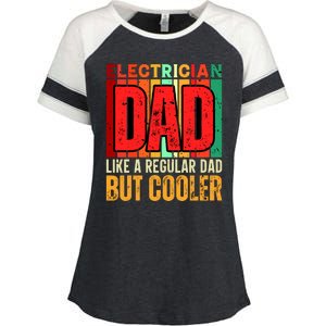 Electrician Dad Enza Ladies Jersey Colorblock Tee