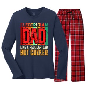 Electrician Dad Women's Long Sleeve Flannel Pajama Set 