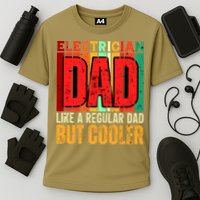 Electrician Dad Cooling Performance Crew T-Shirt