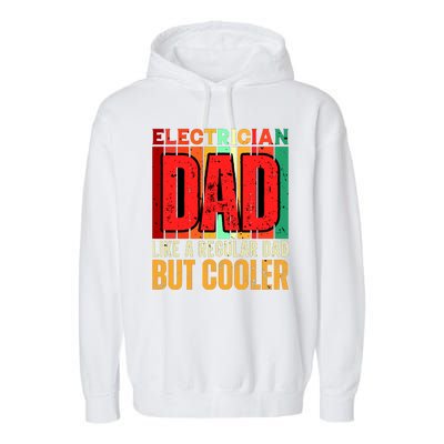 Electrician Dad Garment-Dyed Fleece Hoodie