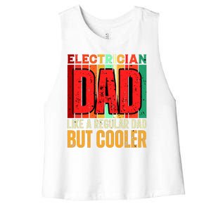 Electrician Dad Women's Racerback Cropped Tank