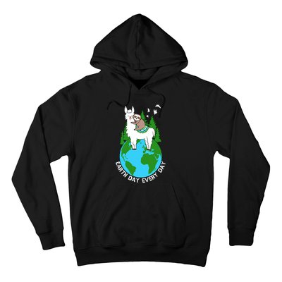 Earth Day Everyday Llama Sloth Cool Earth Day Lover Gift Hoodie