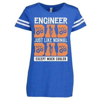 Engineer Dad Except Much Cooler Funny Gift Enza Ladies Jersey Football T-Shirt