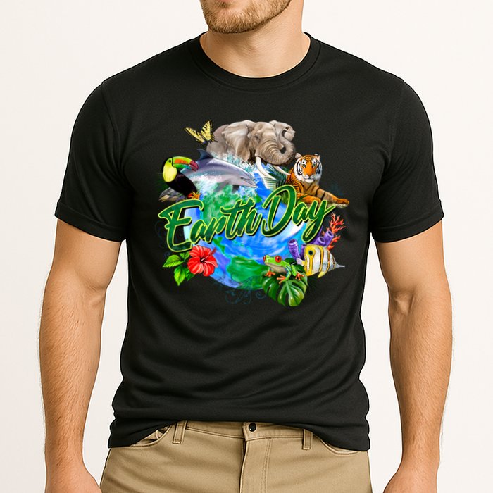 Earth Day Cooling Performance Crew T-Shirt